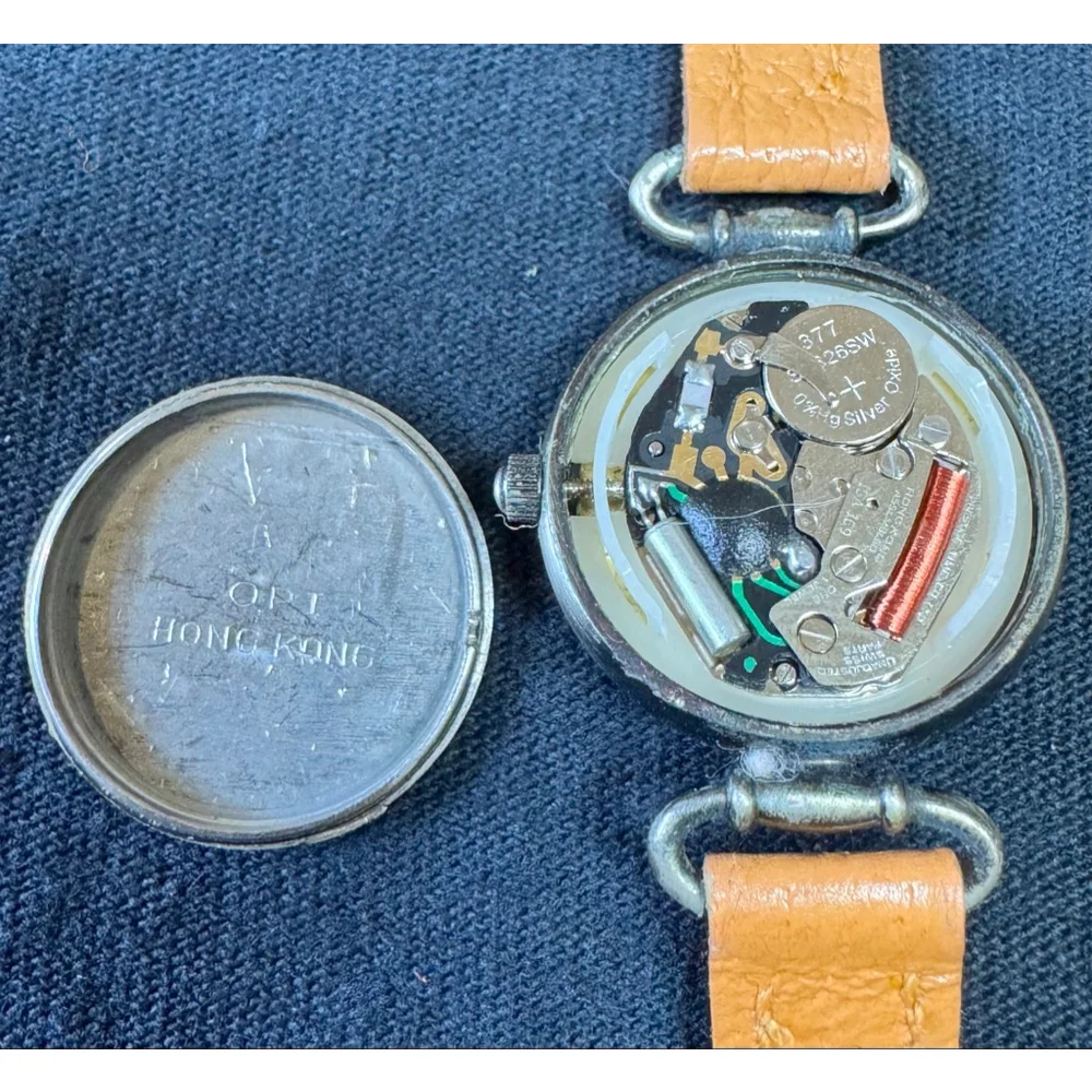 Rare Vintage Fossil Collection In Time Ladies Quartz Watch moon, star Feathers